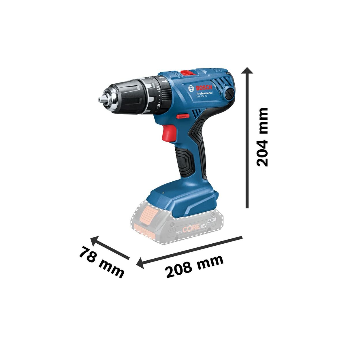 Elektrischer Schraubendreher BOSCH GSB 18V-21 PROFESSIONAL